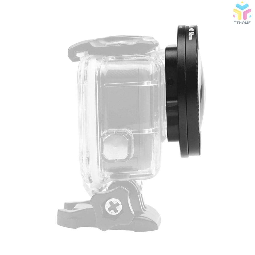 Bộ ống kính macro 58mm độ phóng đại 10x gắn lồng chống thấm nước cho Gopro Hero 7 Black 6 5