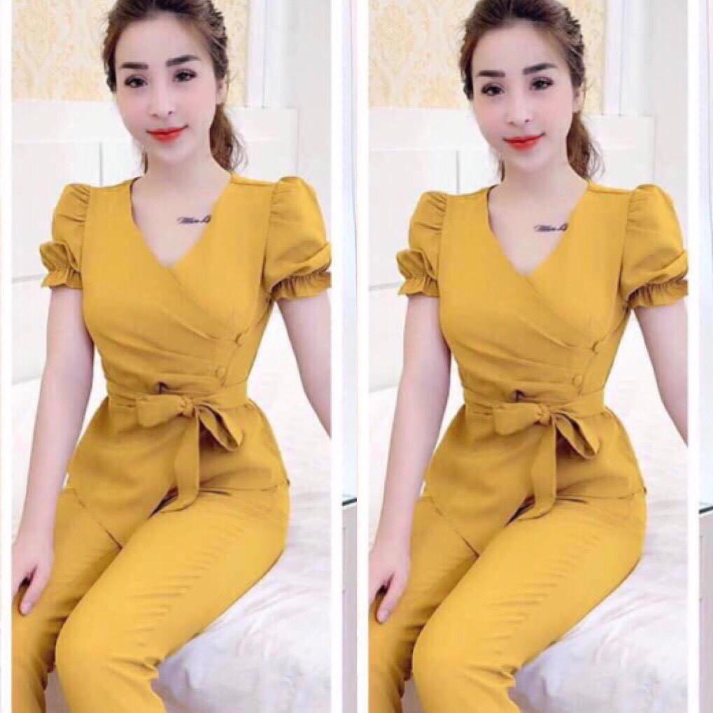 Set Bộ Vạt Chéo Thắt Nơ | BigBuy360 - bigbuy360.vn