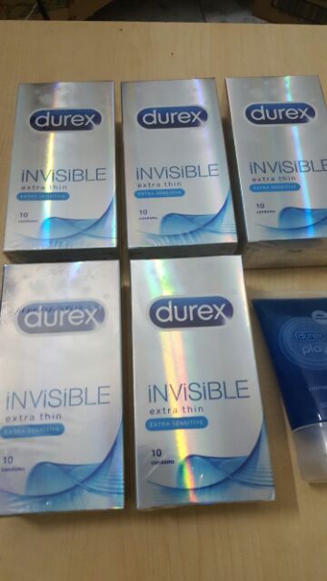 [COMBO] 5 hộp Bao Cao Su ÔM SÁT SIÊU MỎNG Durex Invisible