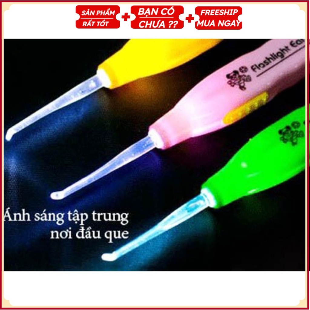 #Sỉ Lô 100 Dụng Cụ Lấy Ráy Soi Tai Có Đèn Cho Người Lớn Và Em Bé Loại 1 - Máy Vệ Sinh Ngoáy Hốc Dáy Tai