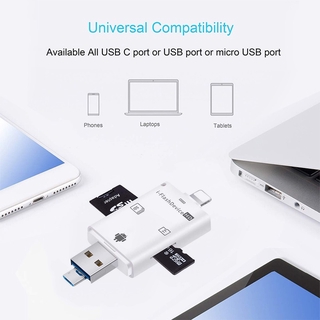 Đầu đọc thẻ nhớ OTG 3 trong 1 USB Type C/ Micro SD/ SD đa năng cho Android iPhone