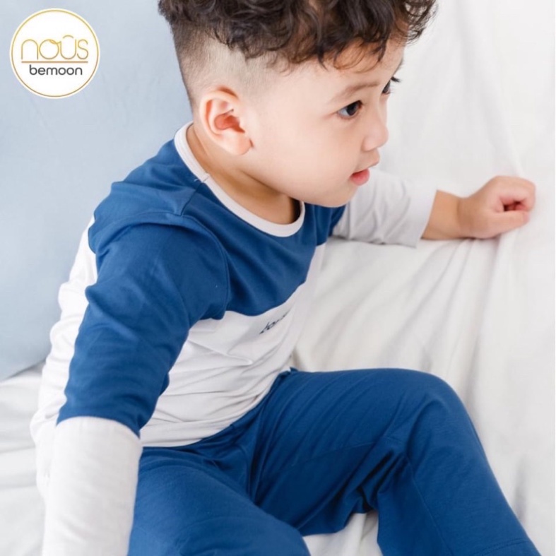 [Nous Kids] Bộ quần áo Nous dài tay bé trai Nu doux mỏng