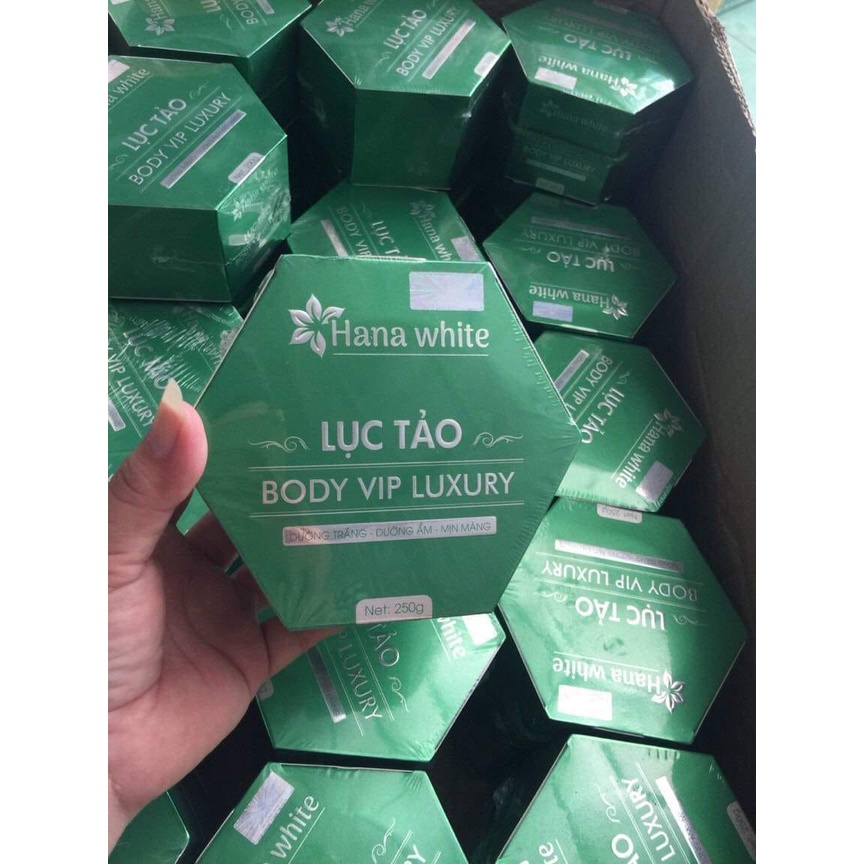 Kem body lục tảo Luxury Hana White 250g dưỡng trắng da toàn thân hiệu quả