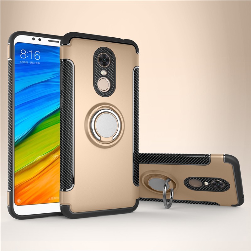 Xiaomi Redmi 5 5 Plus / 6 6a 6 Pro / Mi A2 Lite Armor Magnetic Suction Ring Car Bracket TPU Phone Case