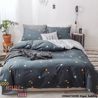 set DẢI NGÂN HÀ XINH Chăn Ga Gối 4 món COTTON ORGANIC 100% nhập khẩu HÀN QUỐC