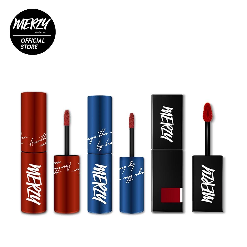 Combo son Merzy Velvet Tint V6 Red + Son Merzy Velvet tint V6 Classic Blue + Son Merzy Gel Tint GT1