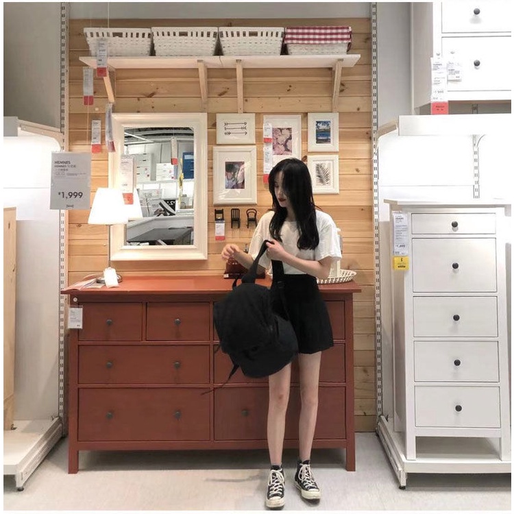 Váy mini xếp tầng lưng cao màu đen vải mỏng cho nữ