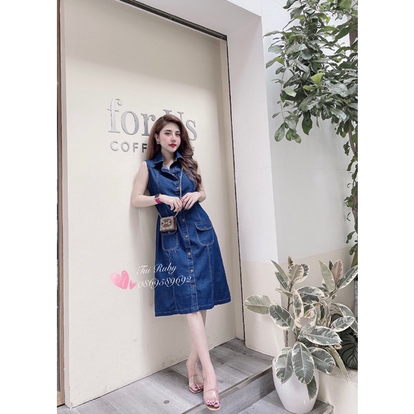 Váy Jean sát nách mùa hè mã M7