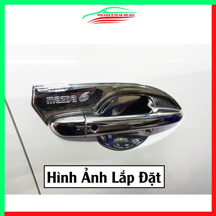 Ốp tay hõm mạ crom Mazda 6 2015-2023 sáng bóng chống trầy bảo vệ cửa xe ô tô