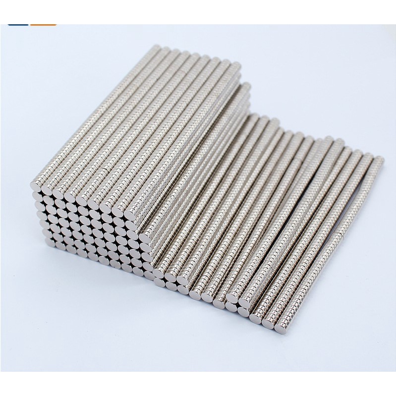 10 viên nam châm tròn 5x3mm trắng đất hiếm lực hút siêu mạnh, viên nam châm tròn D5x3mm mạ niken, nam châm trắng chuẩn