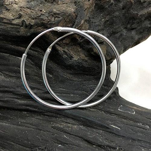 Khuyên vòng trang sức mạ bạc mạ bạc đa dạng kích cỡ 8/10/12mm