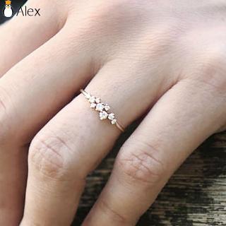 ▶ Fashion 18k Gold Plated Flower Crystal Wedding Rings ❣Alex