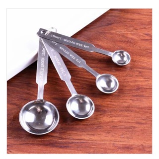 Bộ 04 muỗng đo lường inox cao cấp (hàng nhập khẩu Nhật Bản)