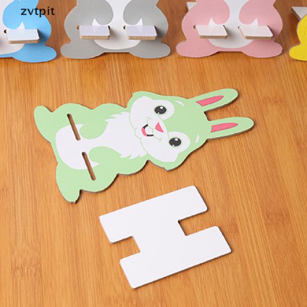 [ZVPT] Hot Universal wood cartoon Mobile phone holder stand cute painting desk DSF