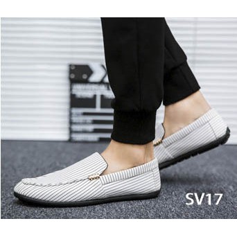 Giày Lười Nam Cao Cấp Phong Cách Hàn Quốc - Màu Trắng SV17 | BigBuy360 - bigbuy360.vn
