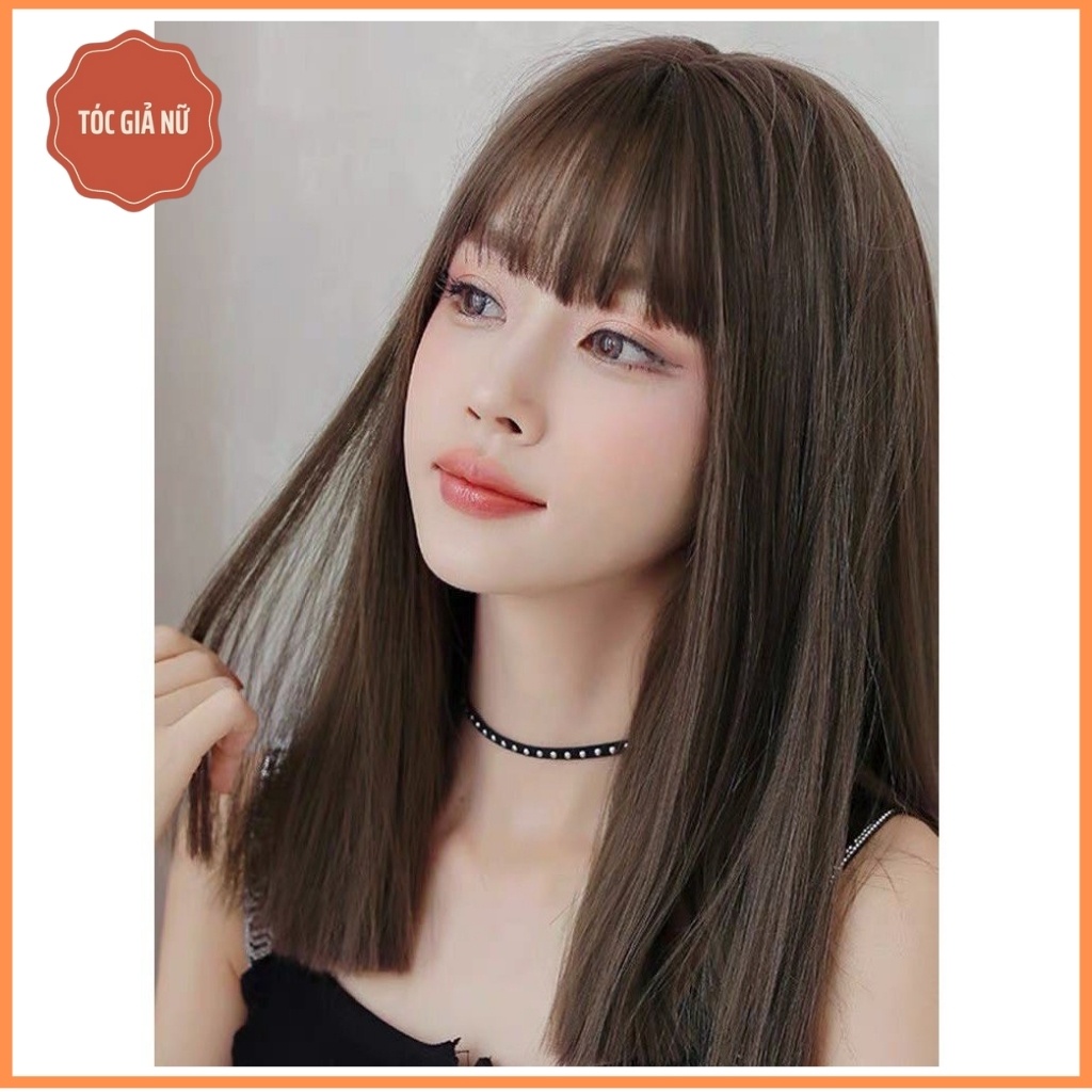 Tóc giả nữ đẹp 🤑FREESHIP🤑 Tóc giả nguyên đầu thẳng lỡ siu cute 40cm