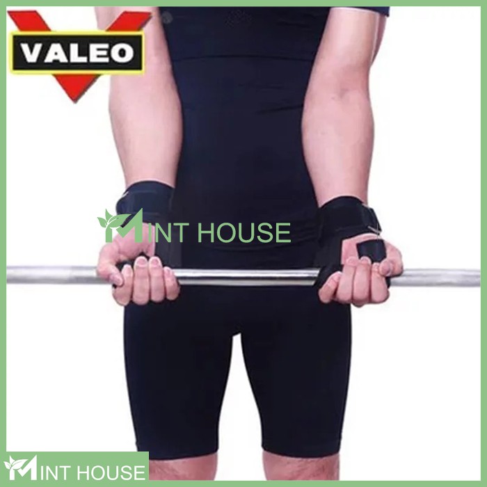 Dây kéo lưng Kèm Cuốn Cổ Tay Cao cấp Lifting Straps Valeo hỗ trợ tập thể hình, tập gym