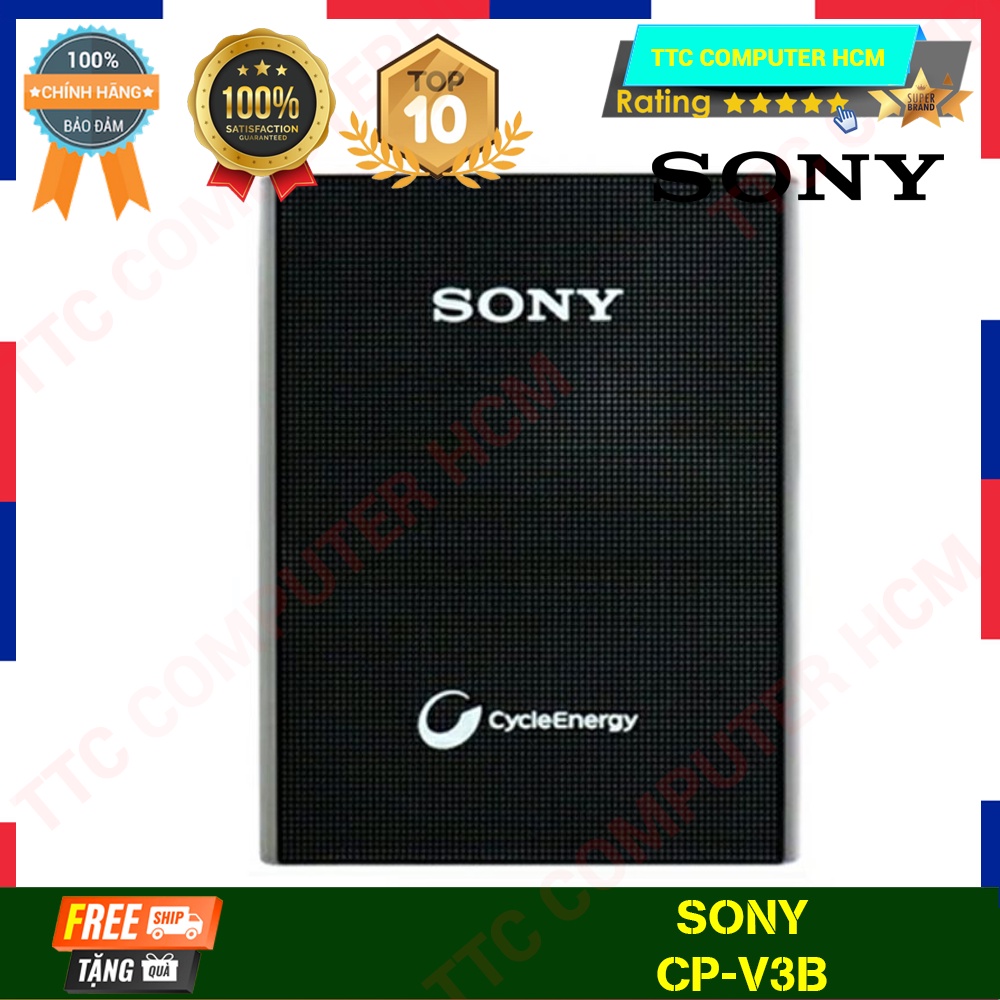 SONY CP-V3B | Pin sạc dự phòng Sony CP-V3B 3400 mAh - HÀNG CHÍNH HÃNG TTC COPUTER HCM