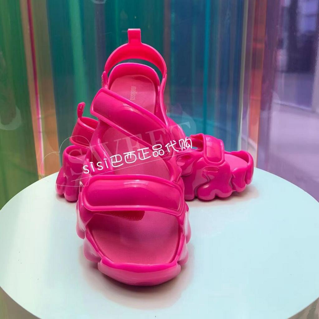 Sandal Melissa Đế Xuồng Quai Cao Phong Cách Roman Đi Biển Mùa Hè Cho Nữ