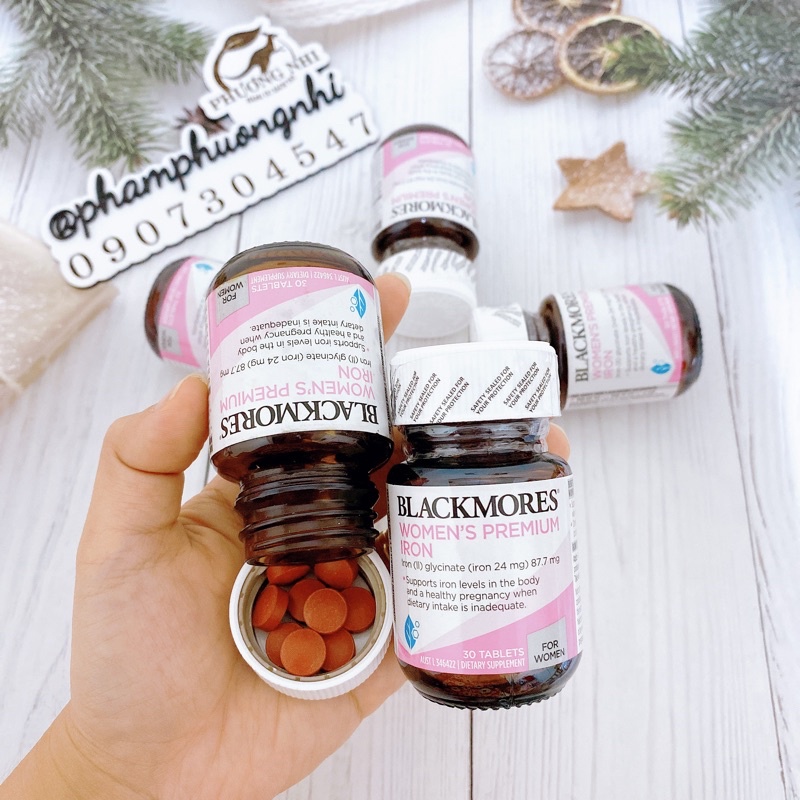 DATE 11/24 - VIÊN UỐNG BỔ SUNG VITAMIN SẮT CHO PHỤ NỮ MANG THAI BLACKMORES WOMEN'S PREMIUN IRON 30 VIÊN