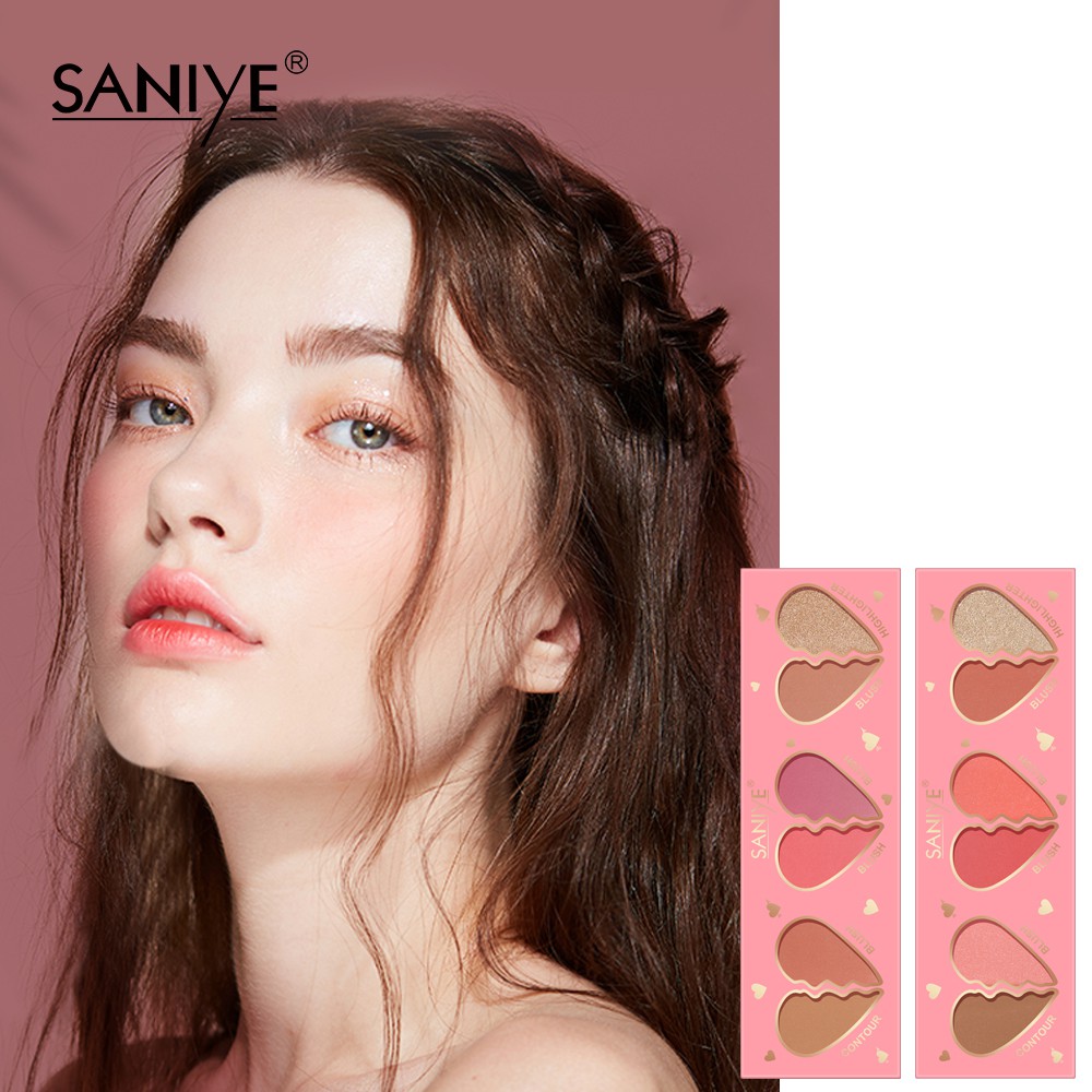 Bảng Phấn Trang Điểm SANIYE E0332 3 Trong 1 Gồm Phấn Má Hồng + Tạo Khối + Bắt Sáng 15g | BigBuy360 - bigbuy360.vn