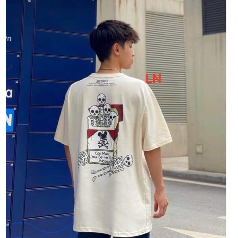 Áo phông đầu lâu in lưng LN11