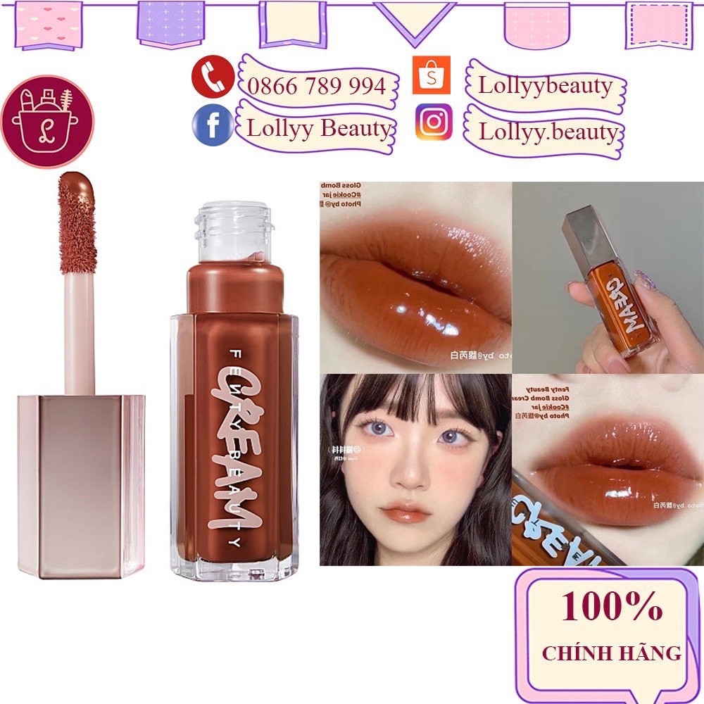 Son bóng Fenty Beauty Color Drip Lip Cream 9ml màu Cookie Jar