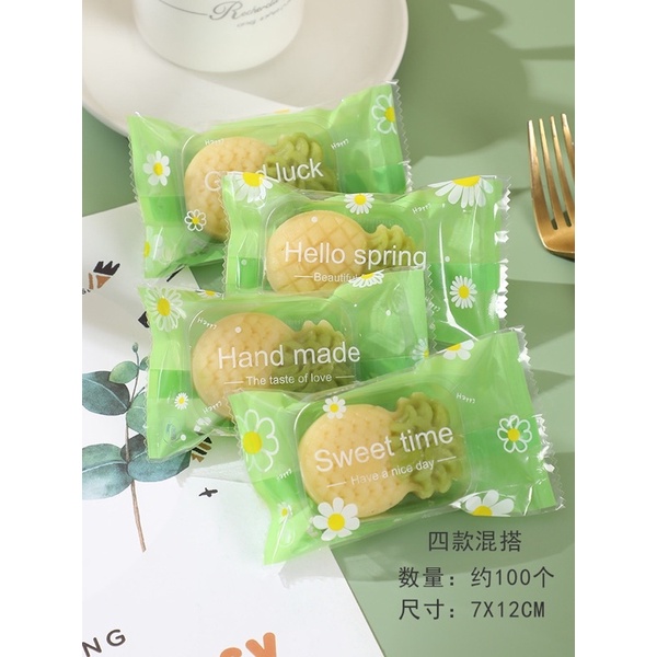 100 vỏ túi đựng bánh kt 7x12cm mã TB- 001