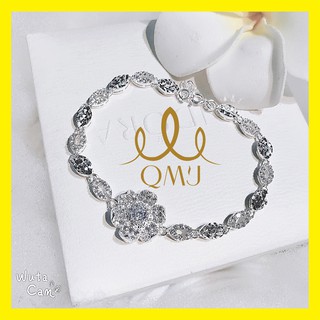 💖FREESHIP50K - Lắc tay bạc - Lắc tay lục hoa cánh cong cực đẹp, bạc chuẩn 925 cao cấp