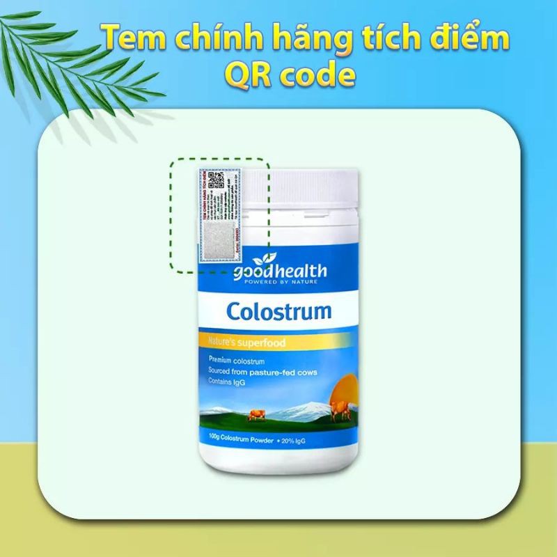 Sữa non Goodhealth Colostrum nguyên chất 100% chính hãng New Zealand (100g)