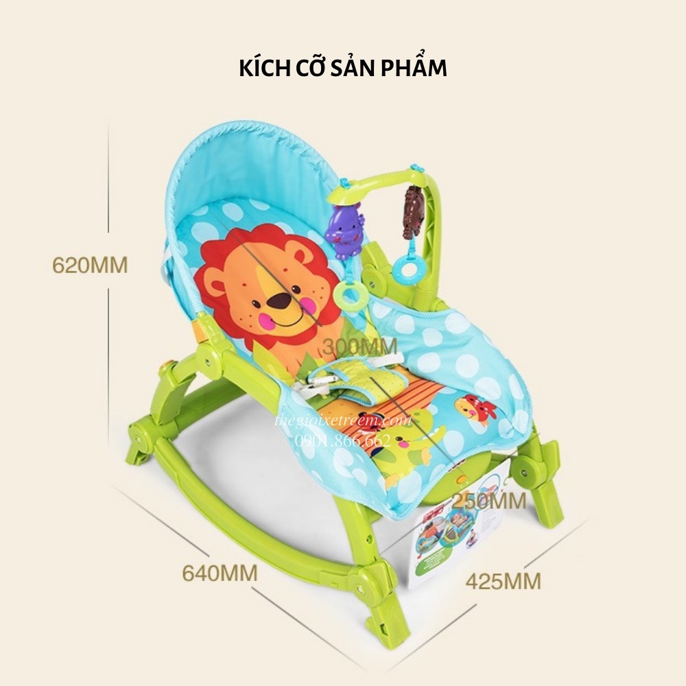 Ghế rung Fisher Price ba tư thế phiên bản 0107/2811 [Cam kết hàng chính hãng, Fake đền x10]