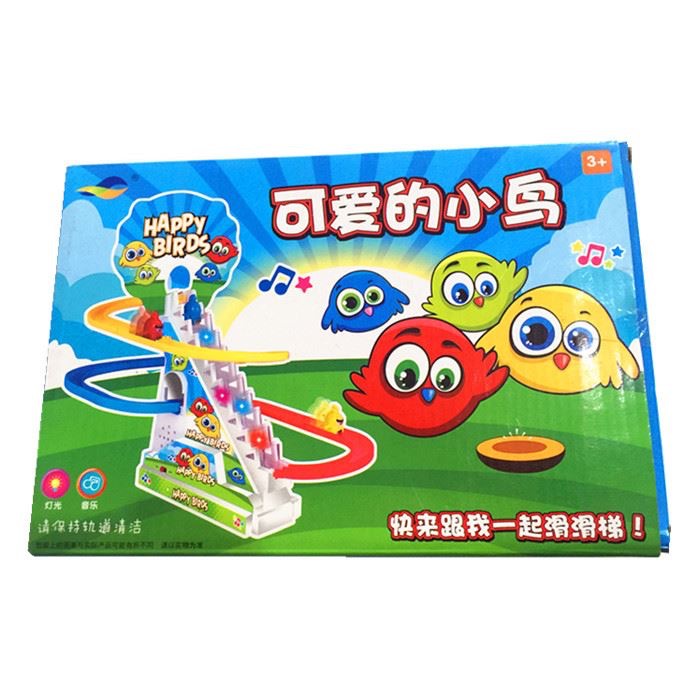 [Hàng sẵn] Đồ chơi Heo Peppa Leo cầu thang 3 Heo có đèn và nhạc Pin Sạc - Happy Birds, Train Play.Đồ Chơi Vui Nhộn