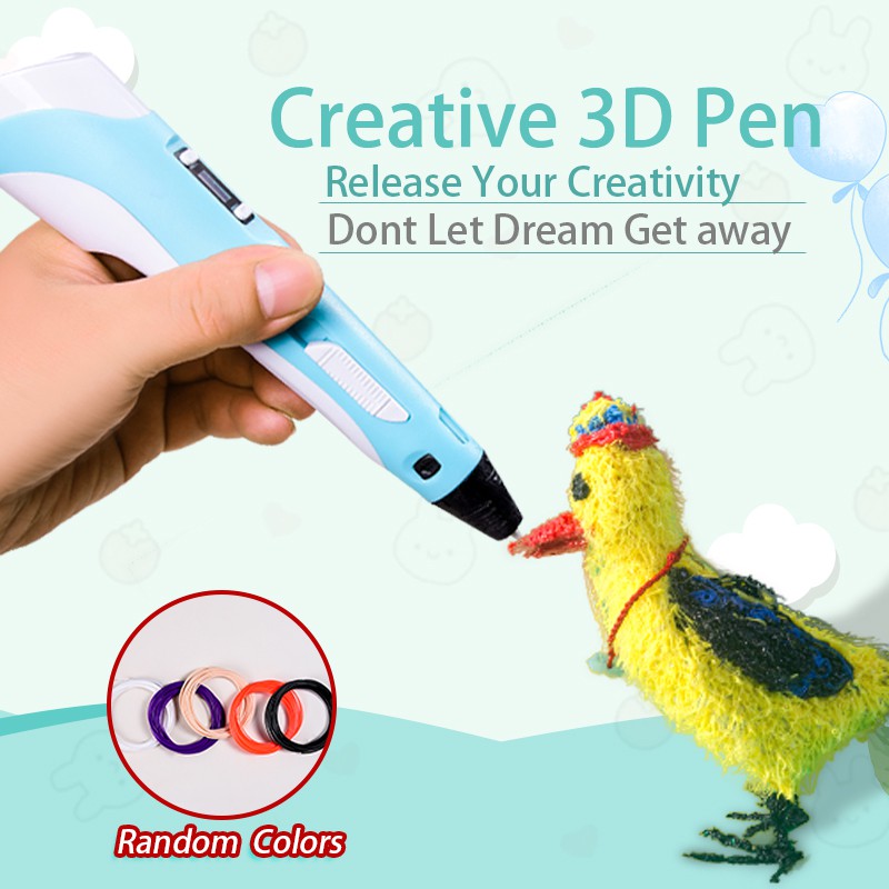 Bút vẽ 3D thông minh có màn hình kỹ thuật số kết nối cáp usb cho trẻ nhỏ