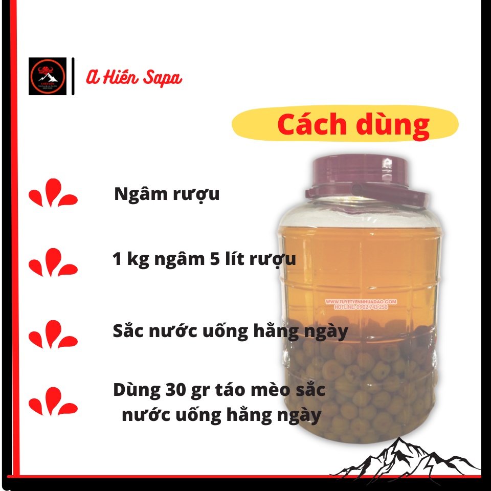 Táo mèo khô chuẩn Sapa gói 1 kg, nhà tự làm tự phơi khô nắng đảm bảo vệ sinh, rất tốt cho tiêu hoá và sức khoẻ.