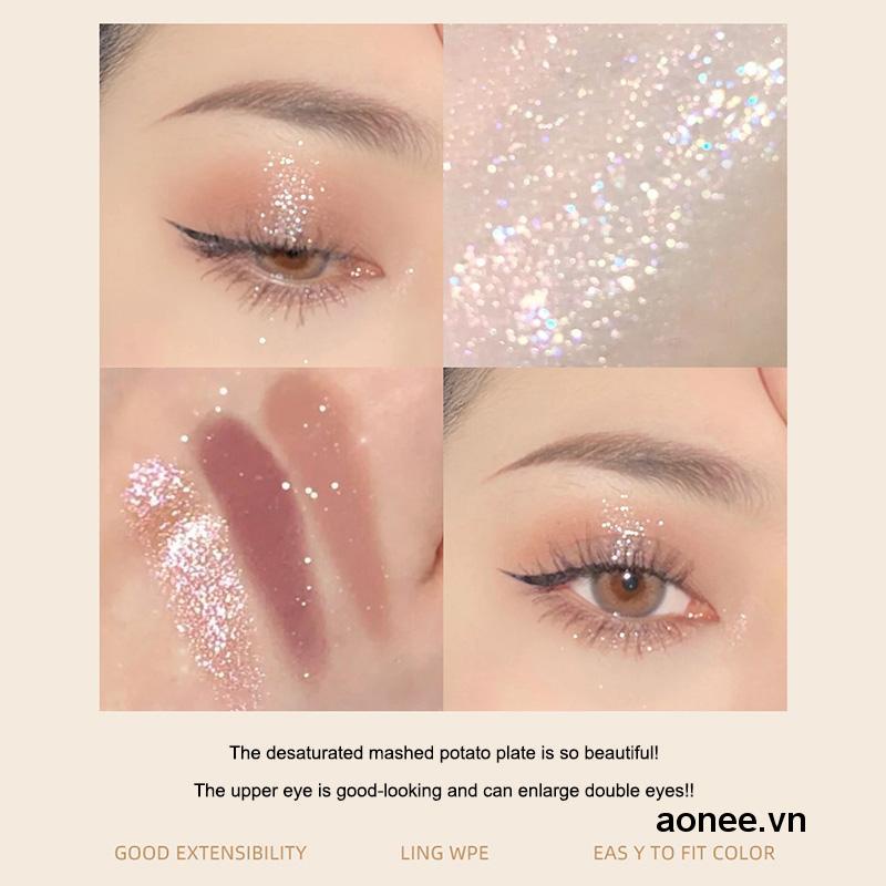 ✨✨Bảng Phấn Mắt 9 Màu Tông Đất Lấp Lánh Dành Cho Trang Điểm