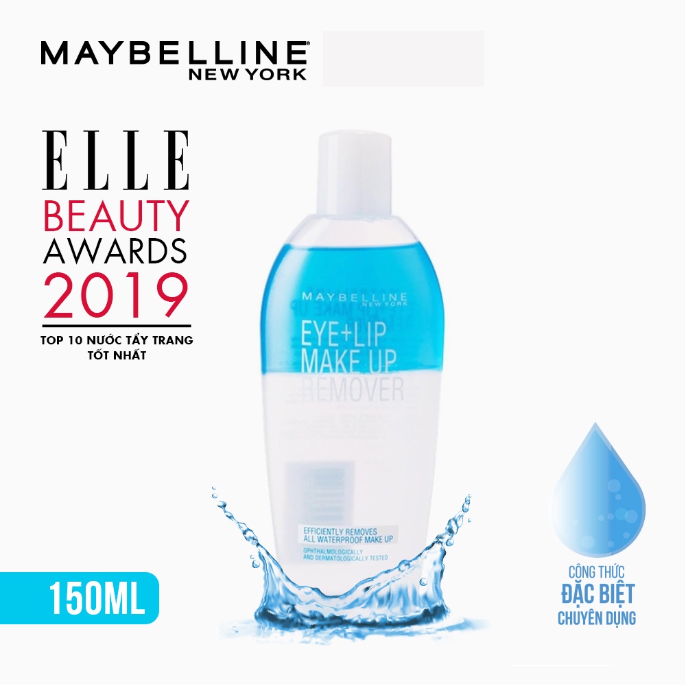 Nước Tẩy Trang Mắt và Môi Maybelline New York Eye & Lip Makeup Remover 2 lớp dầu nước | BigBuy360 - bigbuy360.vn