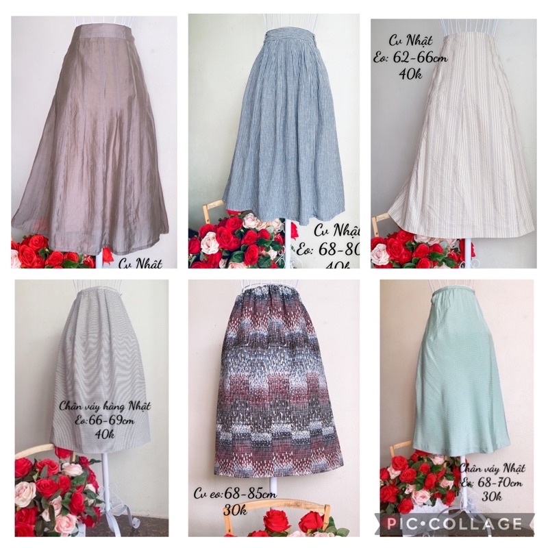 chân váy dài vintage