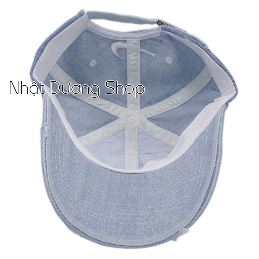 Nón kết jeans thời trang thêu chữ -Nón jeans rách bụi bặm, cá tính, phù hợp cho cả nam và nữ