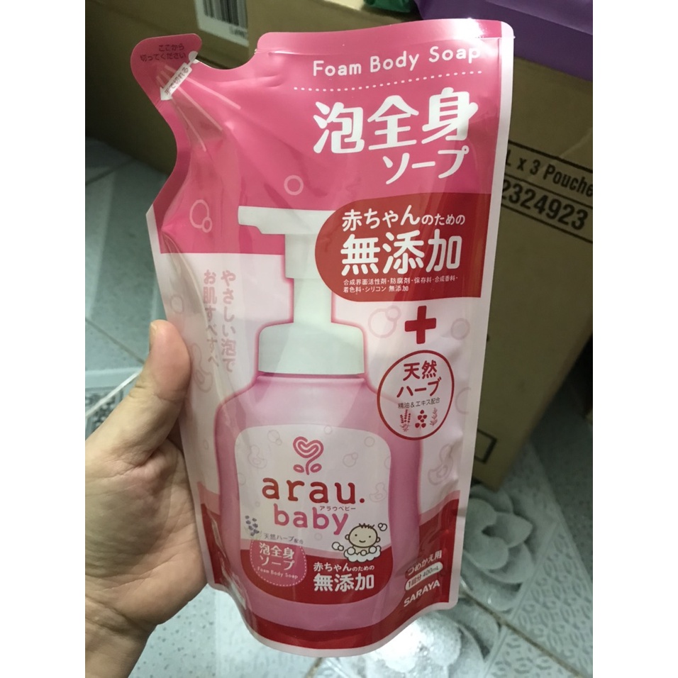 sữa tắm gội arau cho bé chai 450ml, túi 400ml