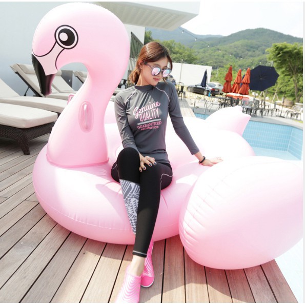 CÓ SẴN đồ bơi nữ dài tay màu xám phong cách thể thao Hàn Quốc | BigBuy360 - bigbuy360.vn