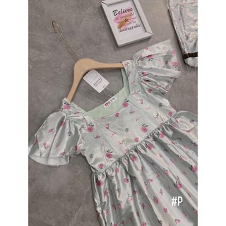 Váy bbdoll hoa cổ vuông hàng đẹp chất lụa mềm⚡️Ảnh thật