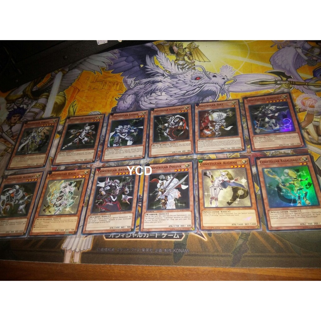 Thẻ bài yugioh chính  hãng set 12 chòm sao  cung hoàng đạo Constellar