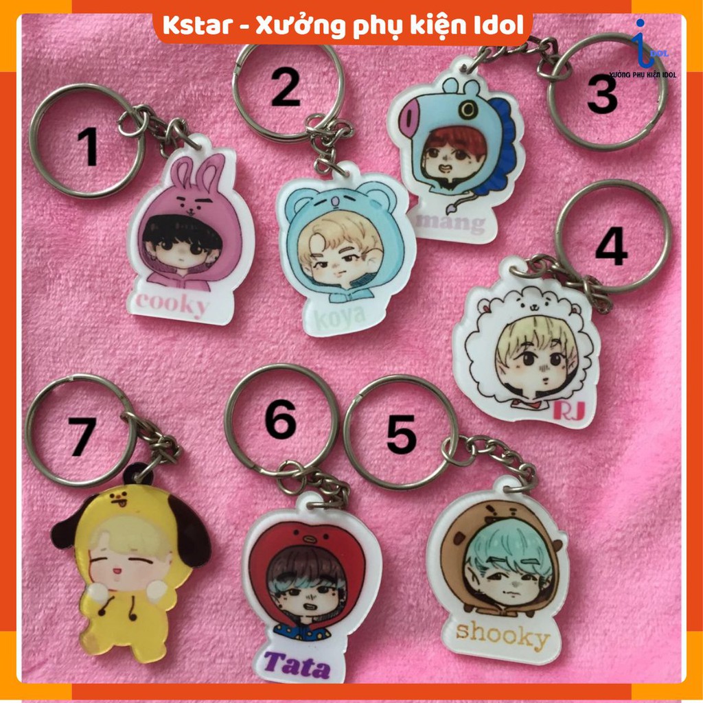 Móc khoá chibi Bangtan siêu dễ thương