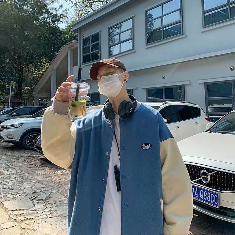 Áo Khoác Bomber Dáng Rộng Phong Cách Hàn Quốc Cho Nam