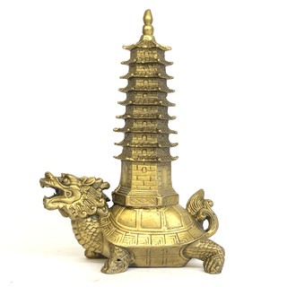Long quy cõng tháp văn xương bằng đồng - đồ đồng trâm anh
