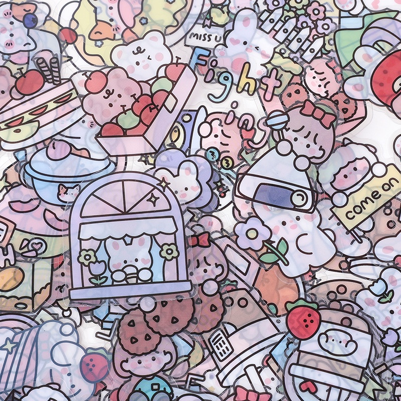 cảm ơn bạn nhãn dán văn phòng phẩm sổ lưu niệm nhãn dán hàn quốc nhãn dán dễ thương nhãn dán kawaii nhãn dán kawaii