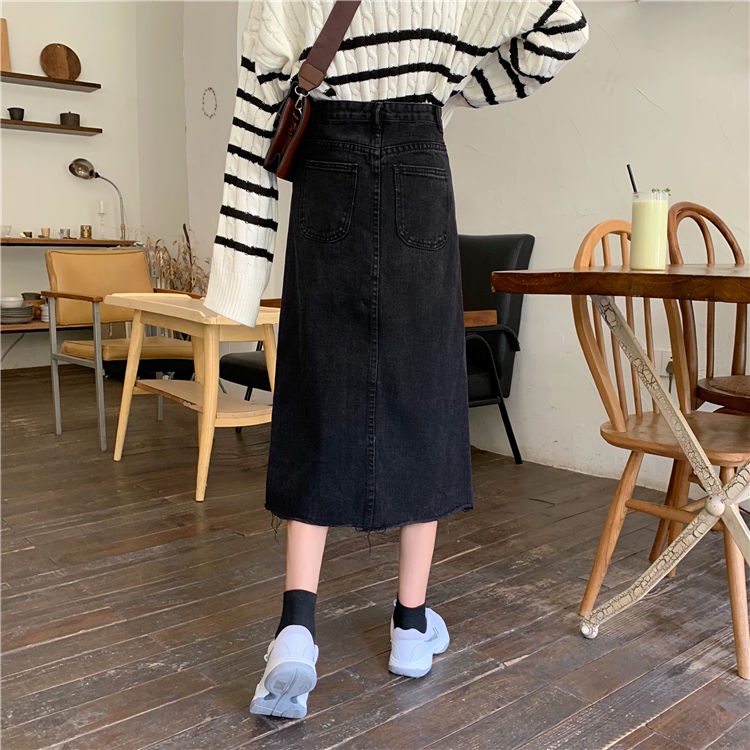Chân Váy Denim Dáng Chữ a Lưng Cao Thời Trang Mùa Xuân Mới 2022