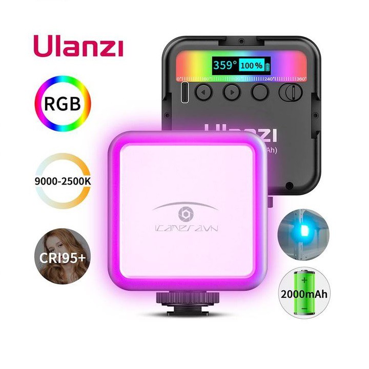 Đèn led video VL49 RGB Ulanzi tặng kèm đèn led mini cổng USB