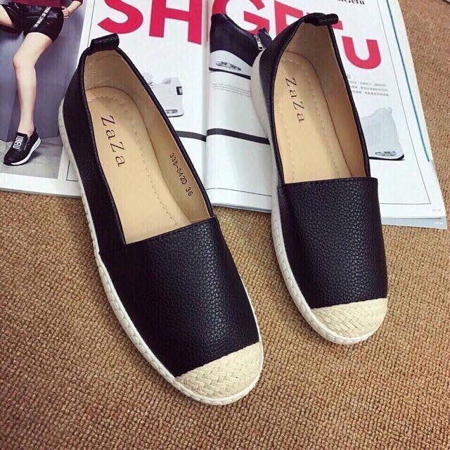 FREE SHIP 99k [Shopee trợ giá sock] Giày slip on Zra da trơn siêu đẹp đế mềm dẻo dễ đi phù hợp vói mọi lứa tuổi