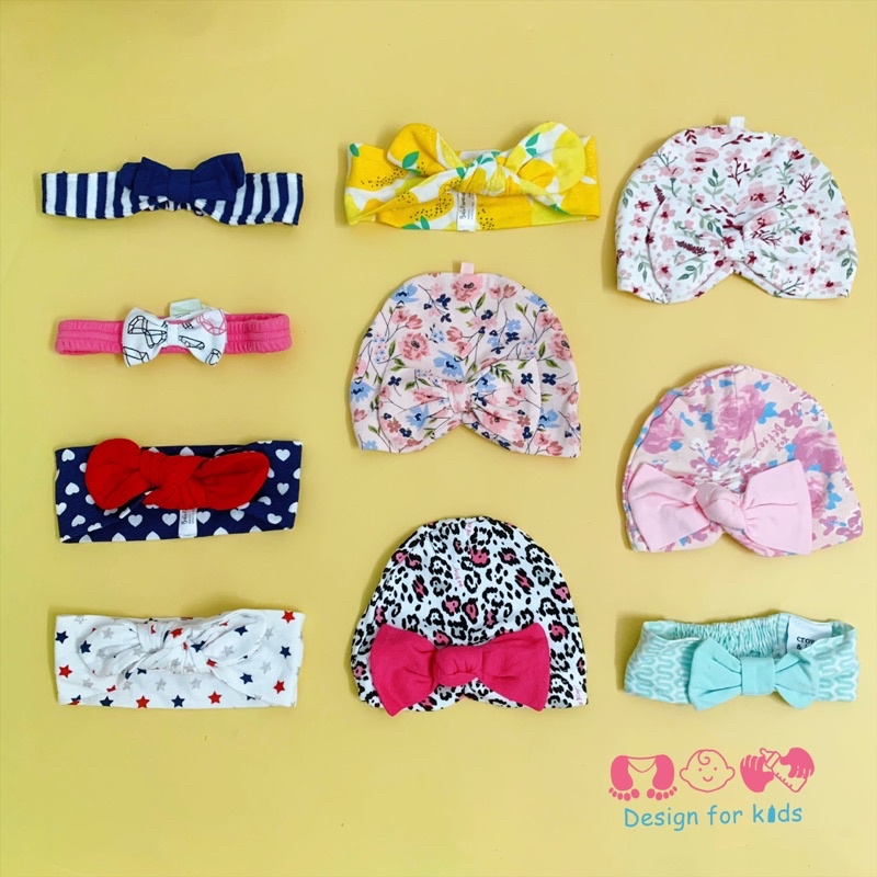 Turban / Nơ đeo đầu các hãng hàng xuất xịn cho bé gái 0-2 tuổi